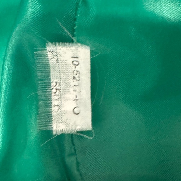 Green Polo Jacket with Embroidered Logo puffer preppy ski winter large zipper - Picture 5 of 8